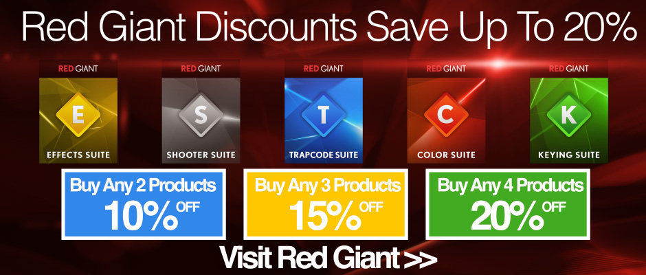 discount on red giant vfx suite